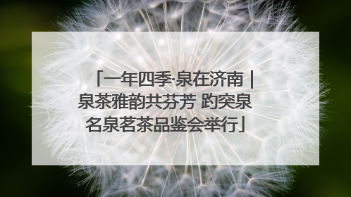 一年四季·泉在济南｜泉茶雅韵共芬芳 趵突泉名泉茗茶品鉴会举行